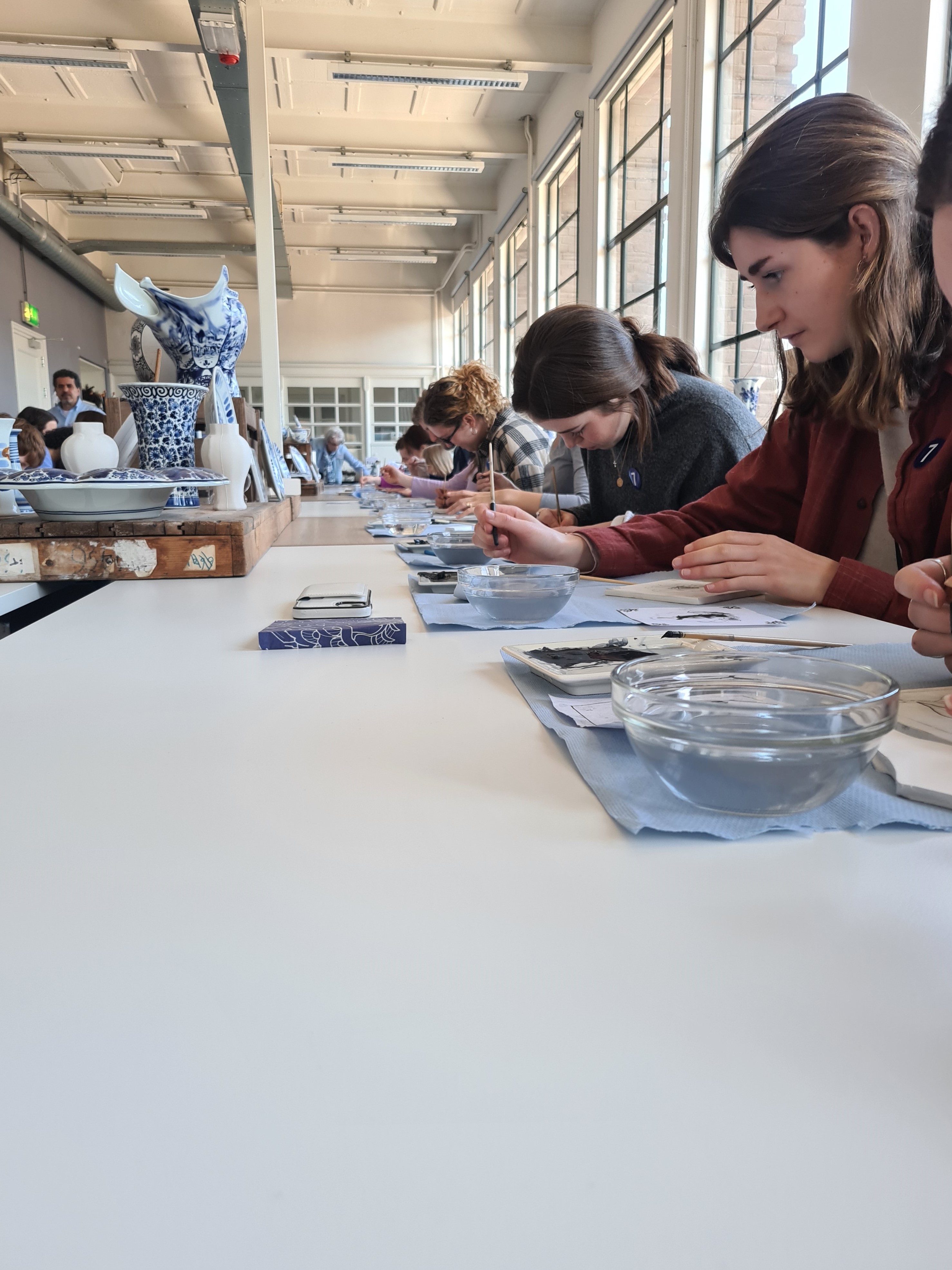 Baylor students at the Royal Delft museum