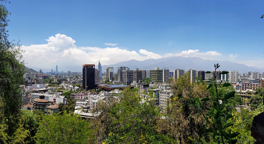 View of Santiago from the Santa Lucia Hill