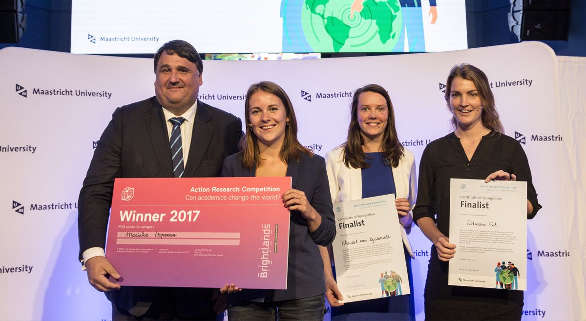 Winners and runner-ups of the Masters student prizes