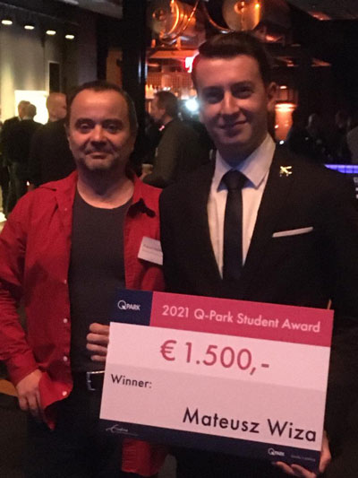 Mateusz Wiza, winner of the 2021 Q-Park Student Award
