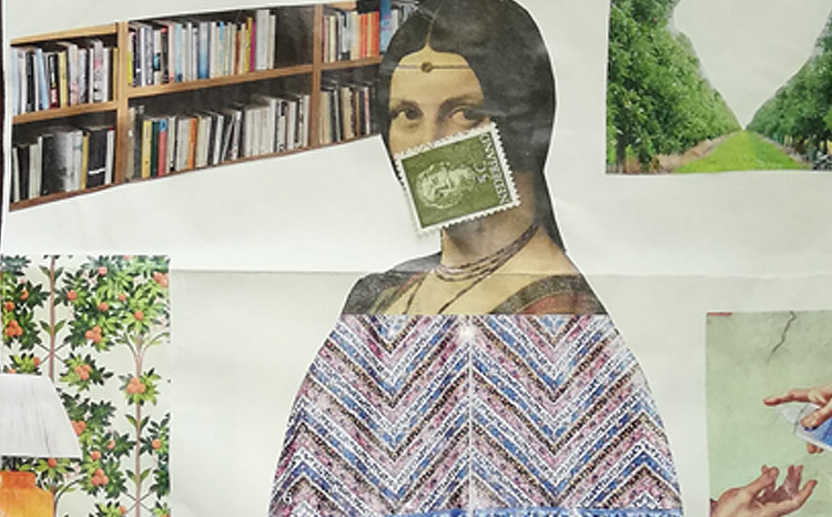 Collage 'Exquisitely quarantined corpse' by Anna Harris, Sally Wyatt, Andrea Wojcik and Harro van Lente