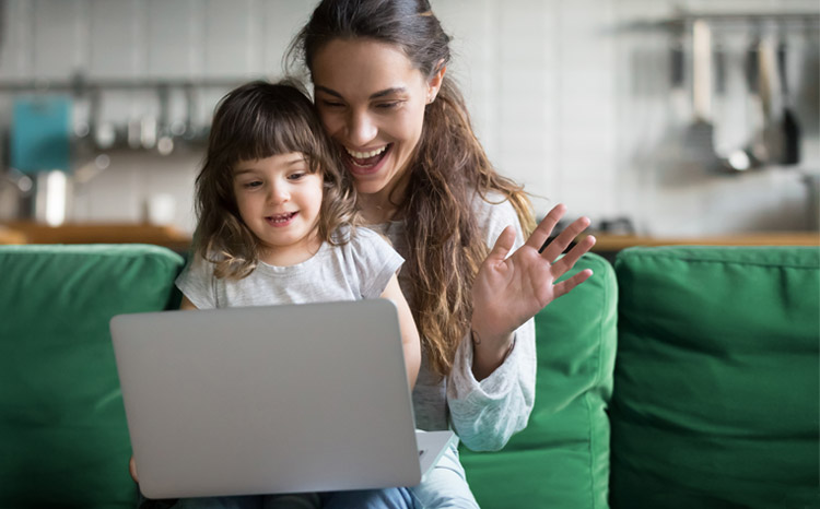 Happy mother and child