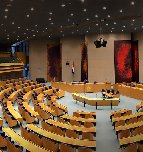 Plenary hall of the Tweede Kamer building, the Hague