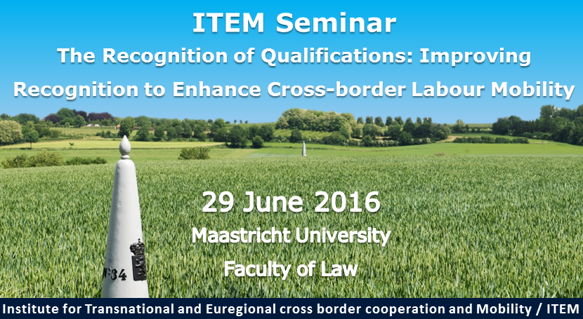 ITEM Seminar: Recognition of Qualifications