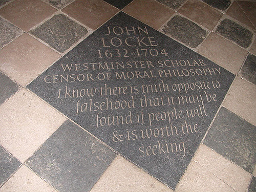 John Locke memorial stone