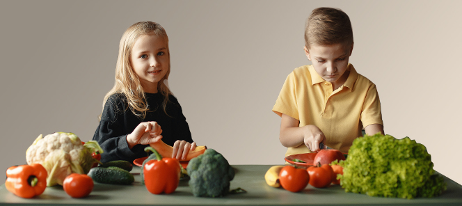 Kinderen eten gezond