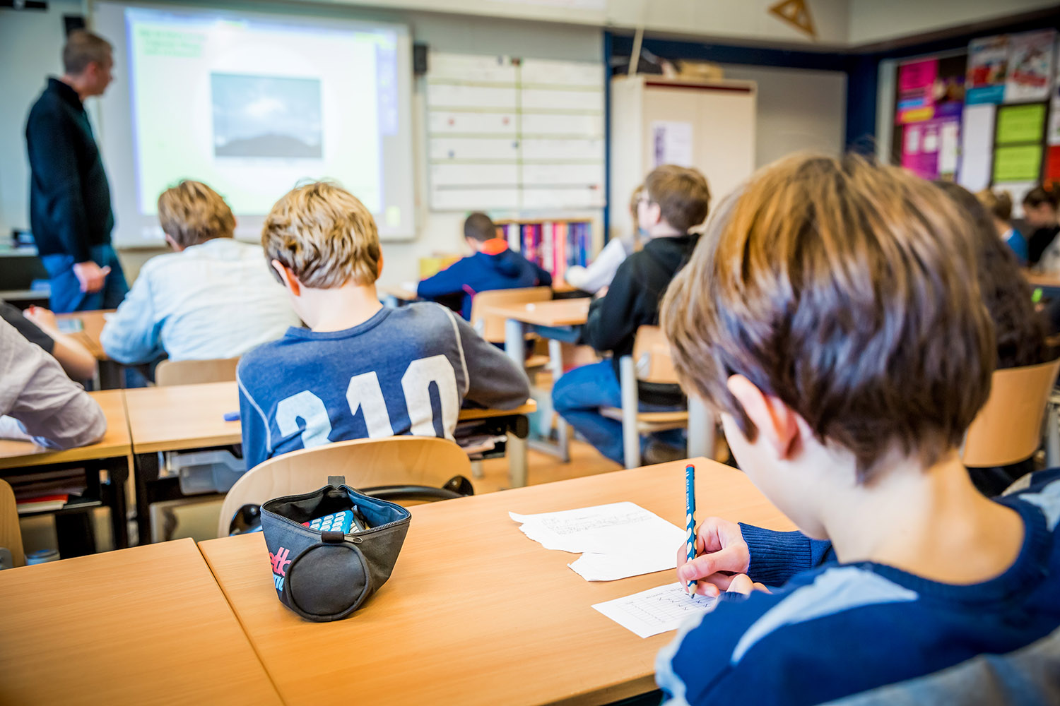 leerlingen in klas