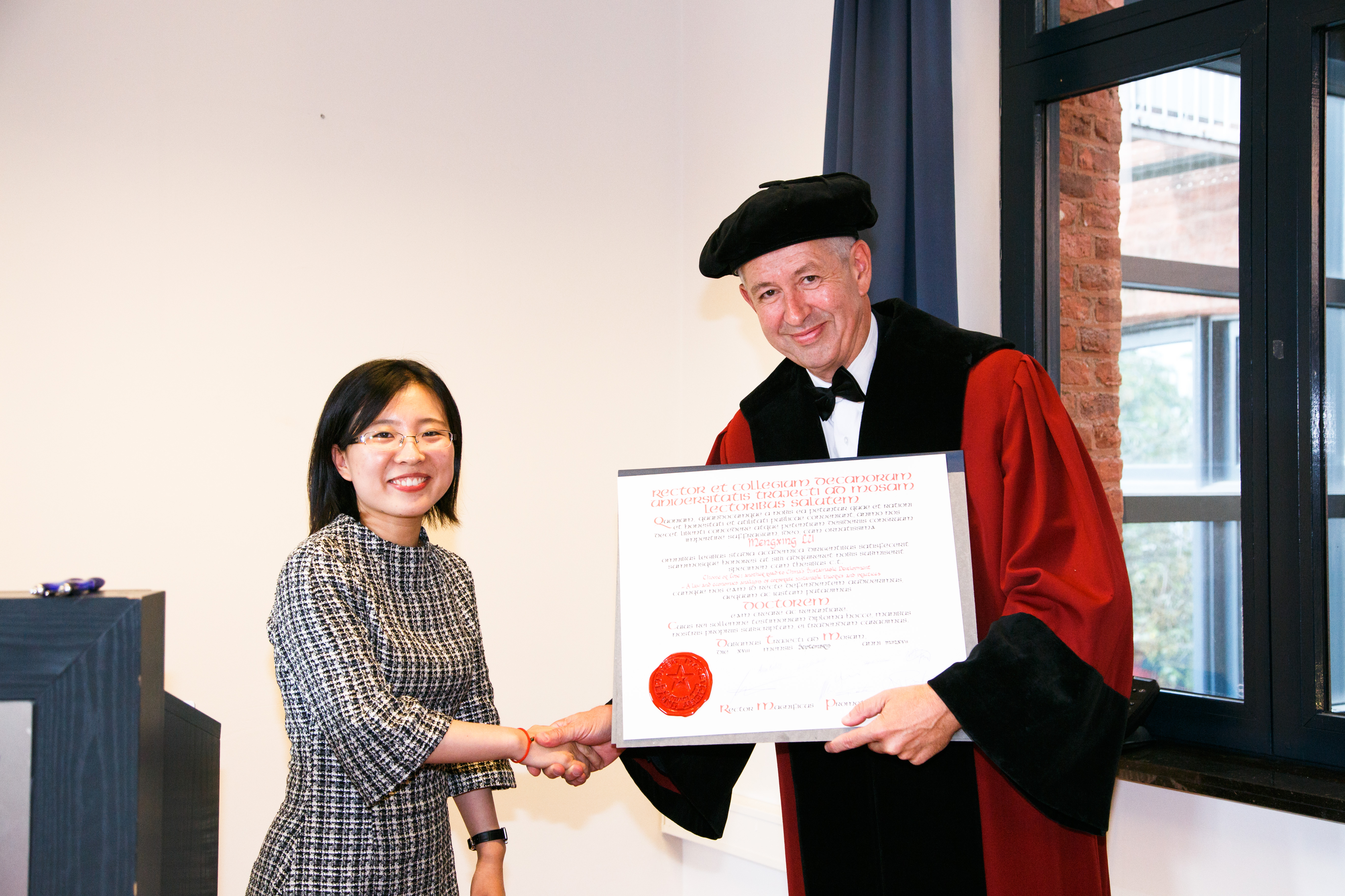 PhD defence Mengxing Lu Diploma