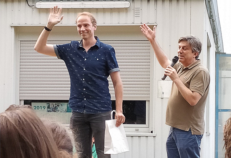 Jacco de Vries receiving best LHCb best thesis Award