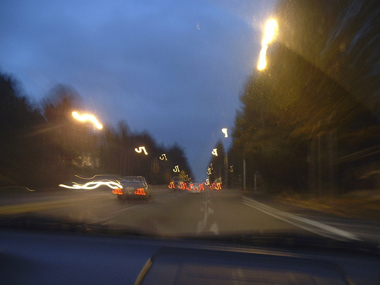 Blurred vision through car window