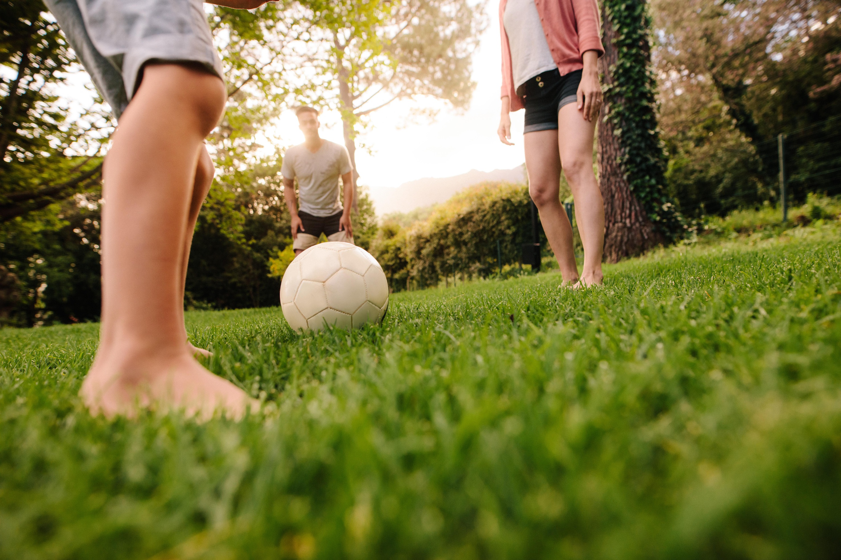 voetballende familie