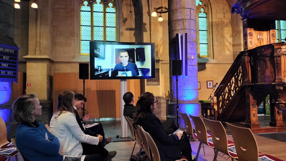 A zoom screen with an online participant