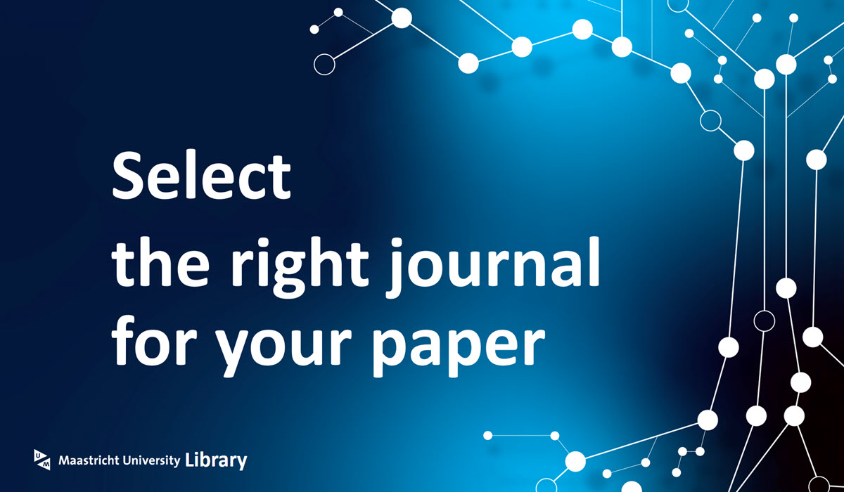 Select the right journal for your paper