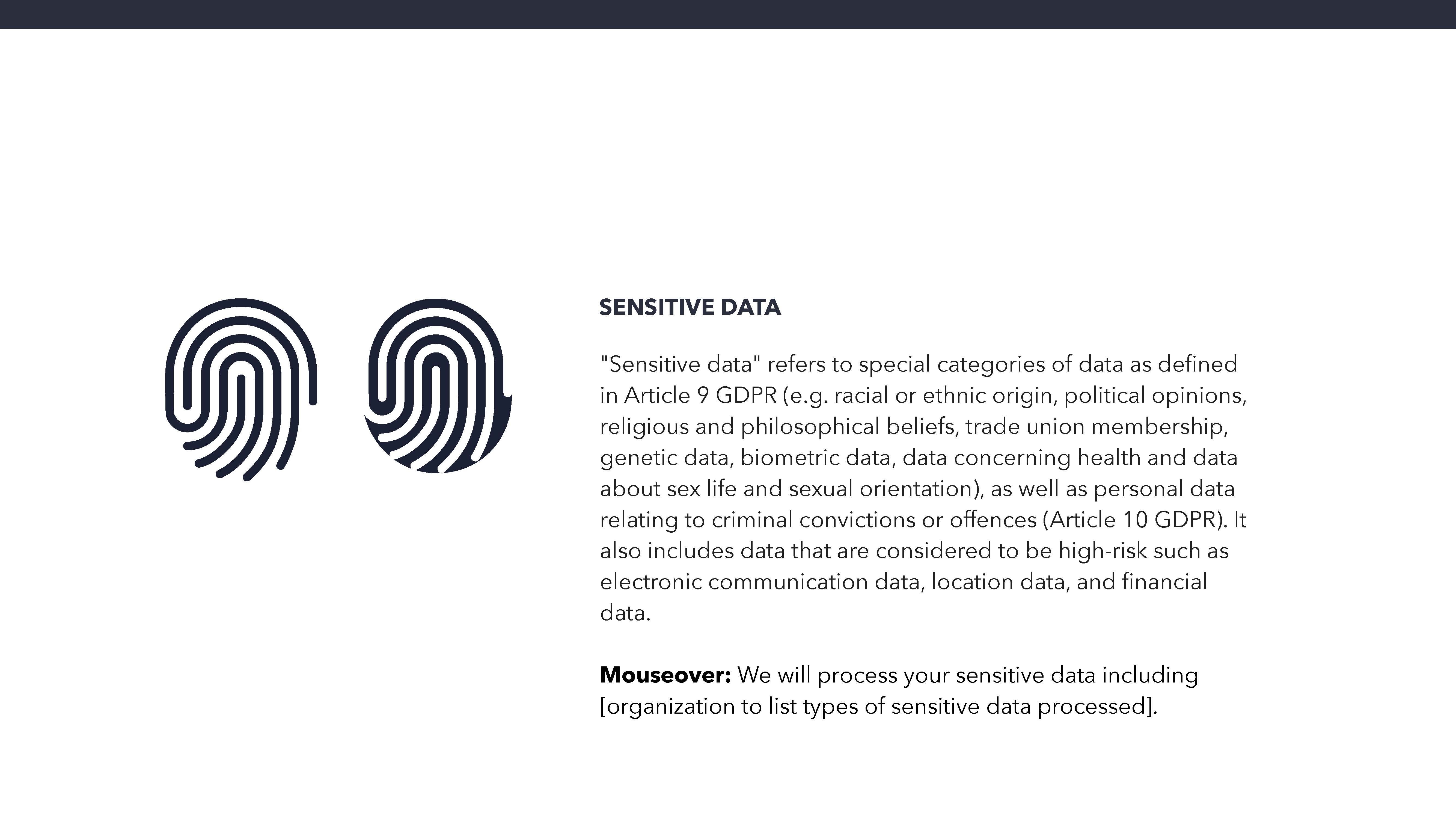 Sensitive data icon