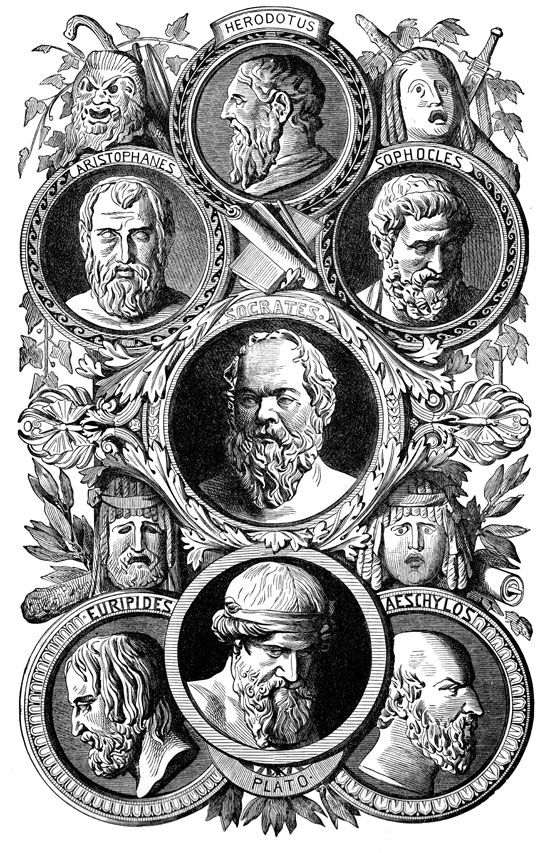 An image of different philosophers