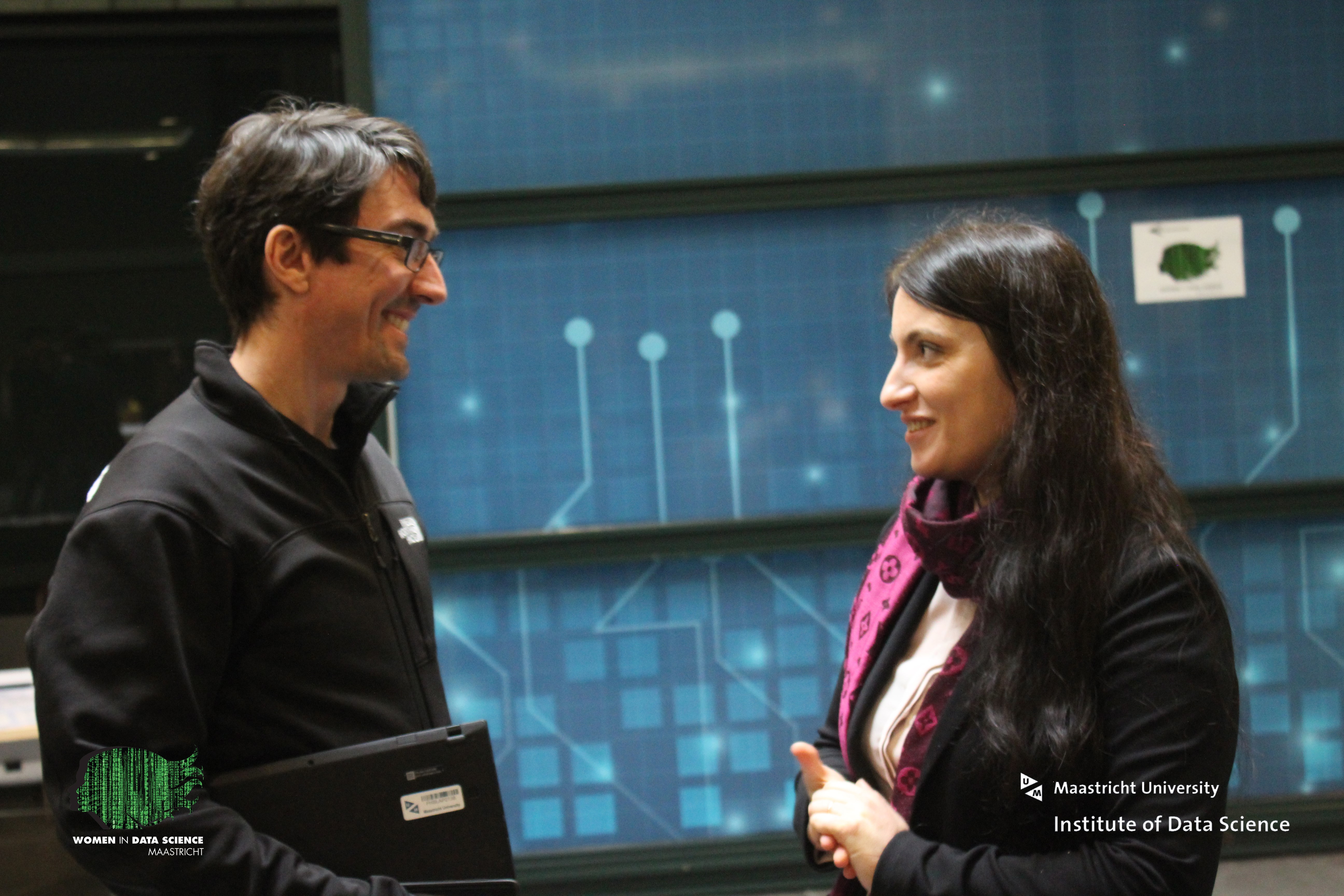 Dr. Michel Dumontier and Dr. Visara Urovi at the WIDS Conference Maastricht in 2020