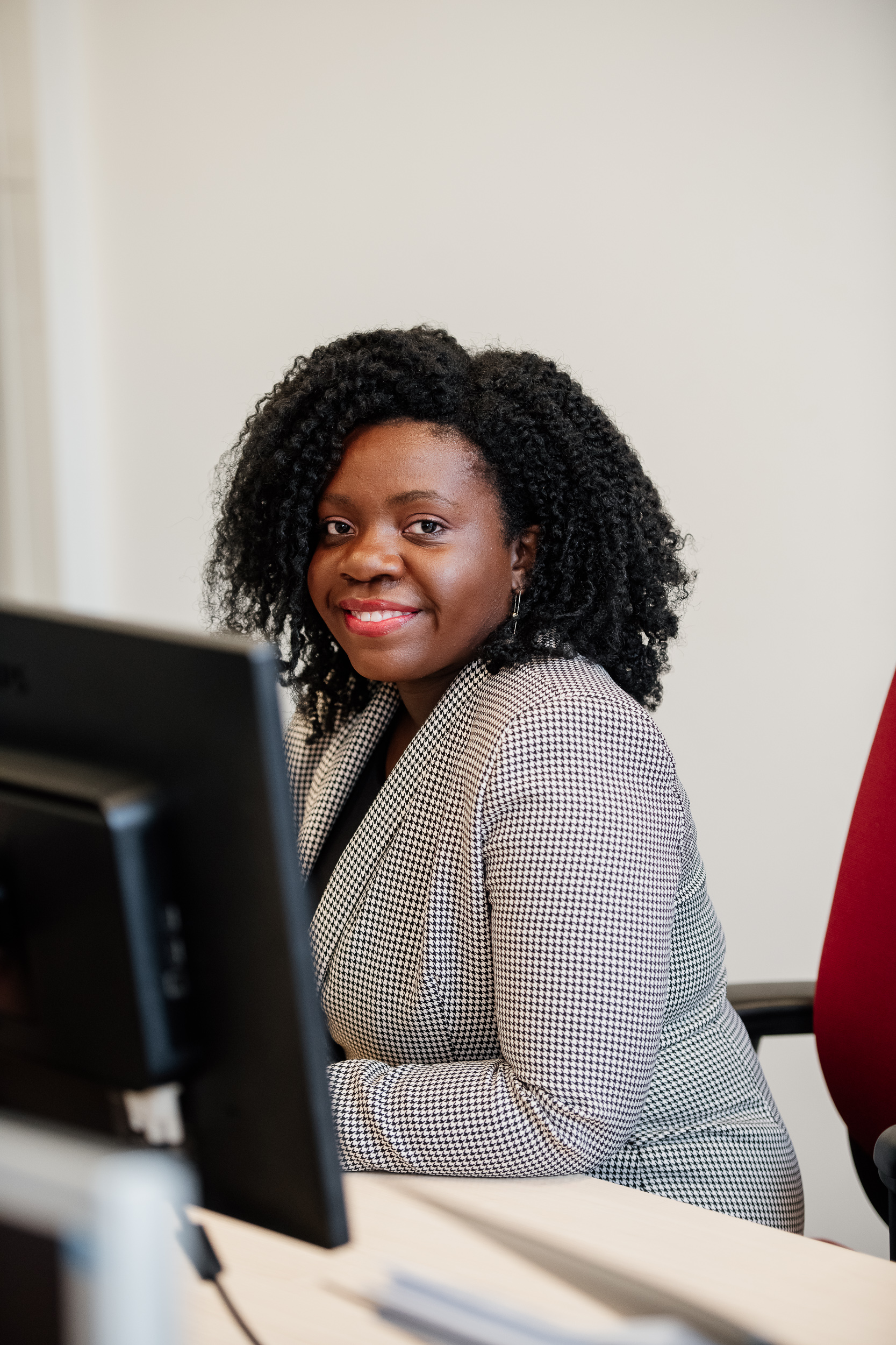 Nozizwe Dube in her office