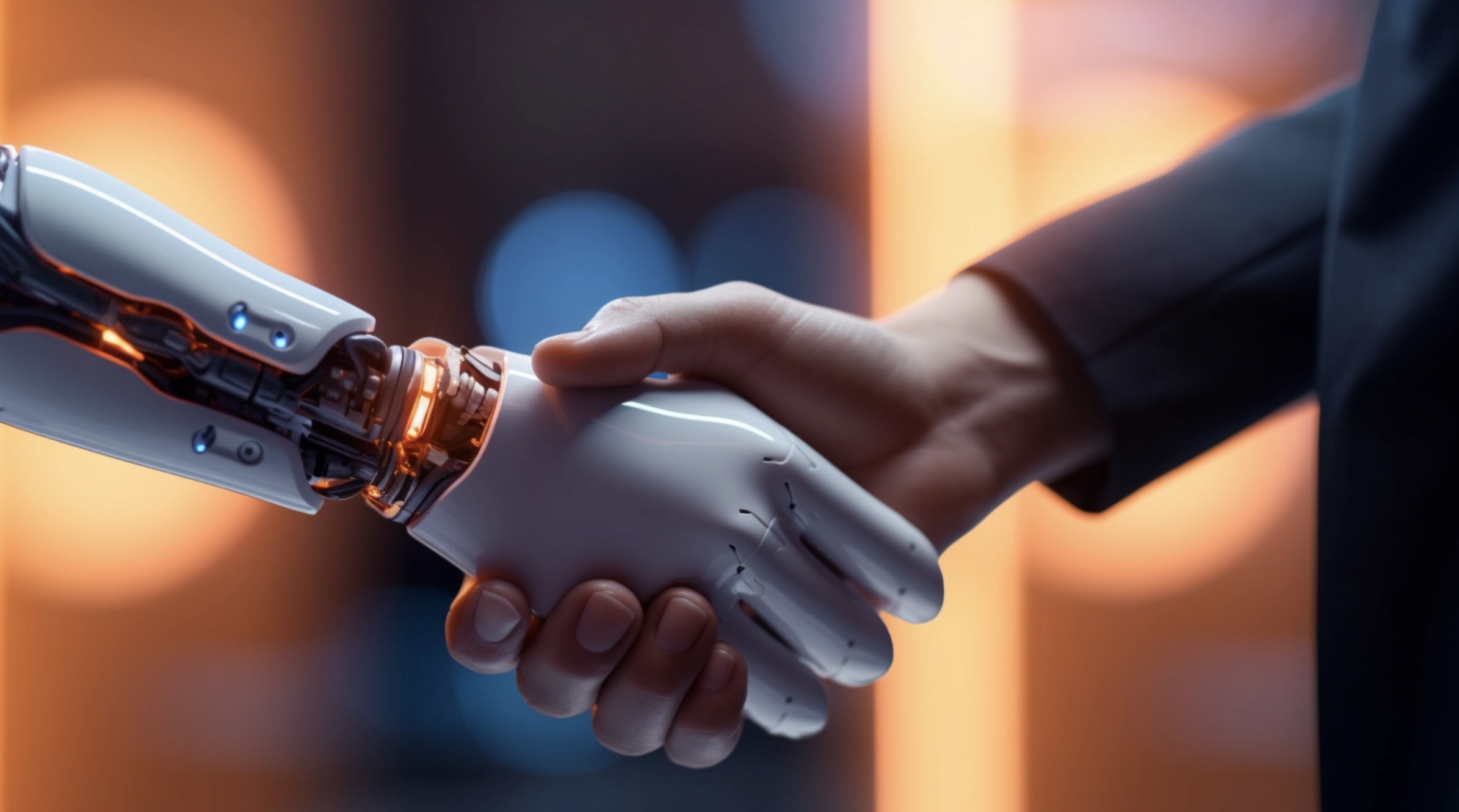 Robot shaking hands