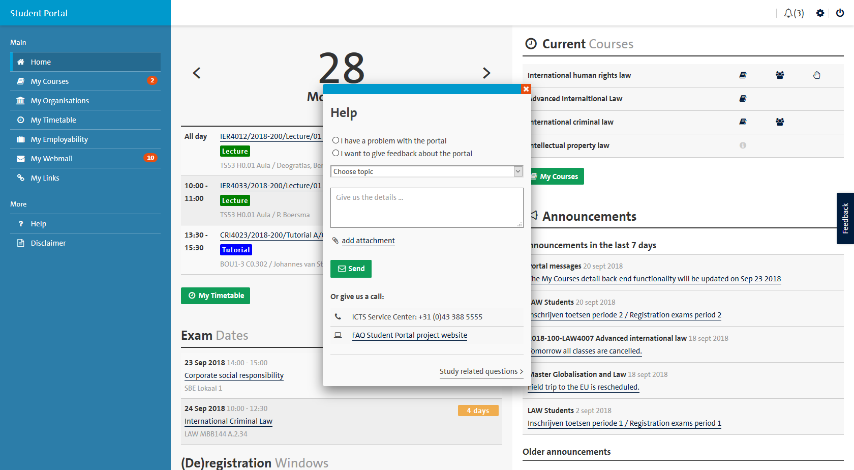 student portal