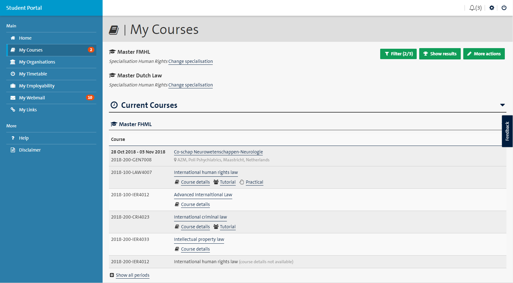 student portal
