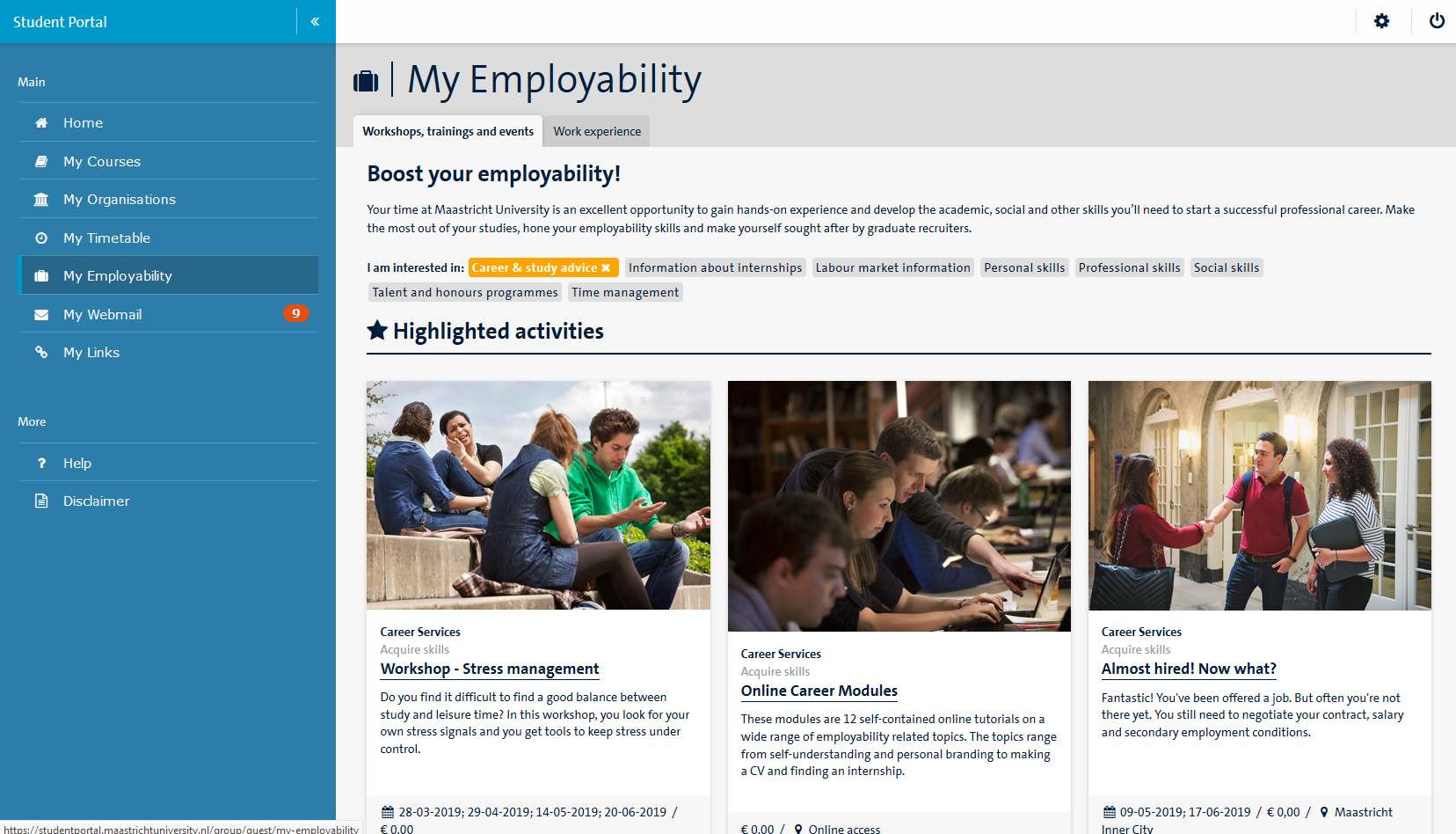 whats new student portal