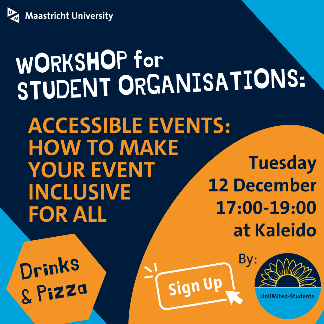 Announcement of workshop accessible events targeted to student organisationsons