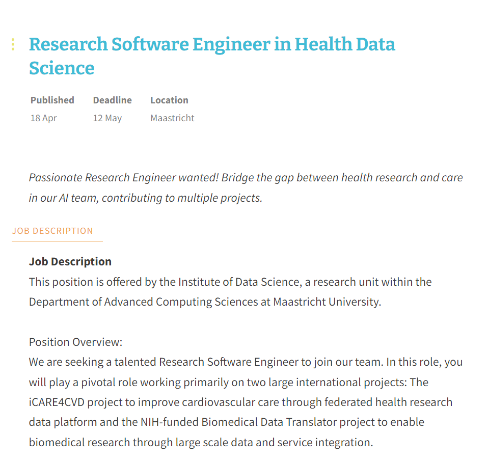 Research Software Engineer in Health Data Science