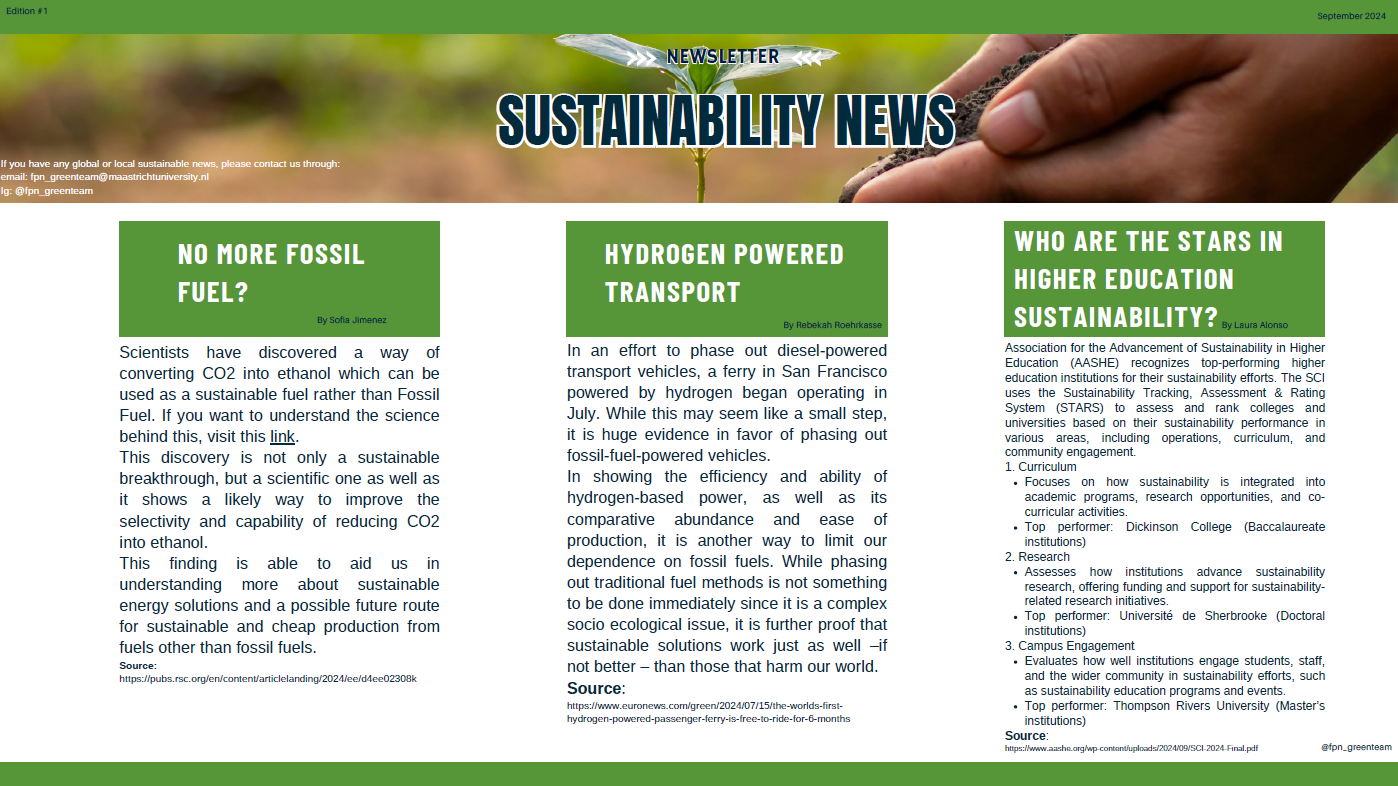 News from the FPN Green Teams