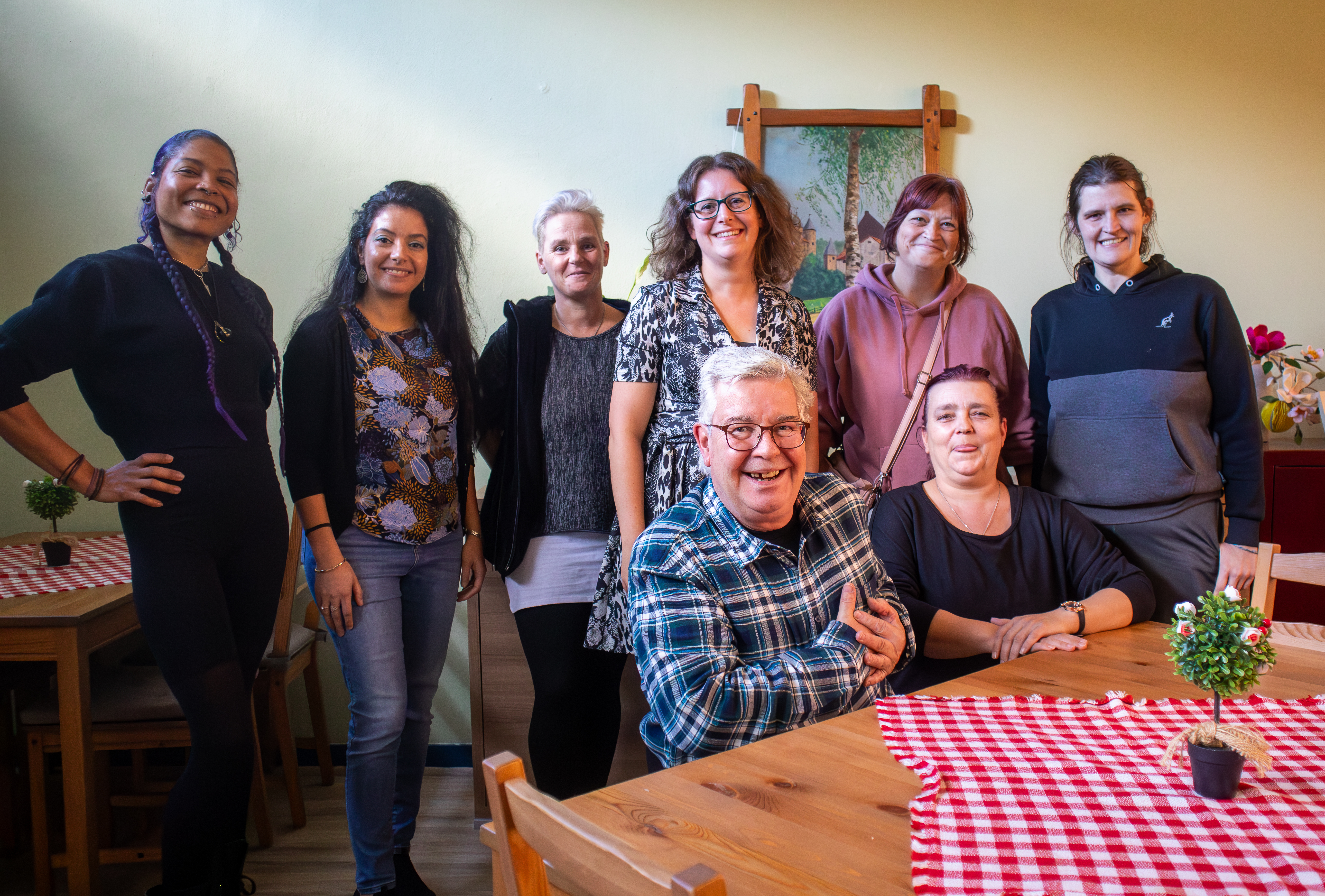 Latifa Abidi and Gera Nagelhout with their focusgroup