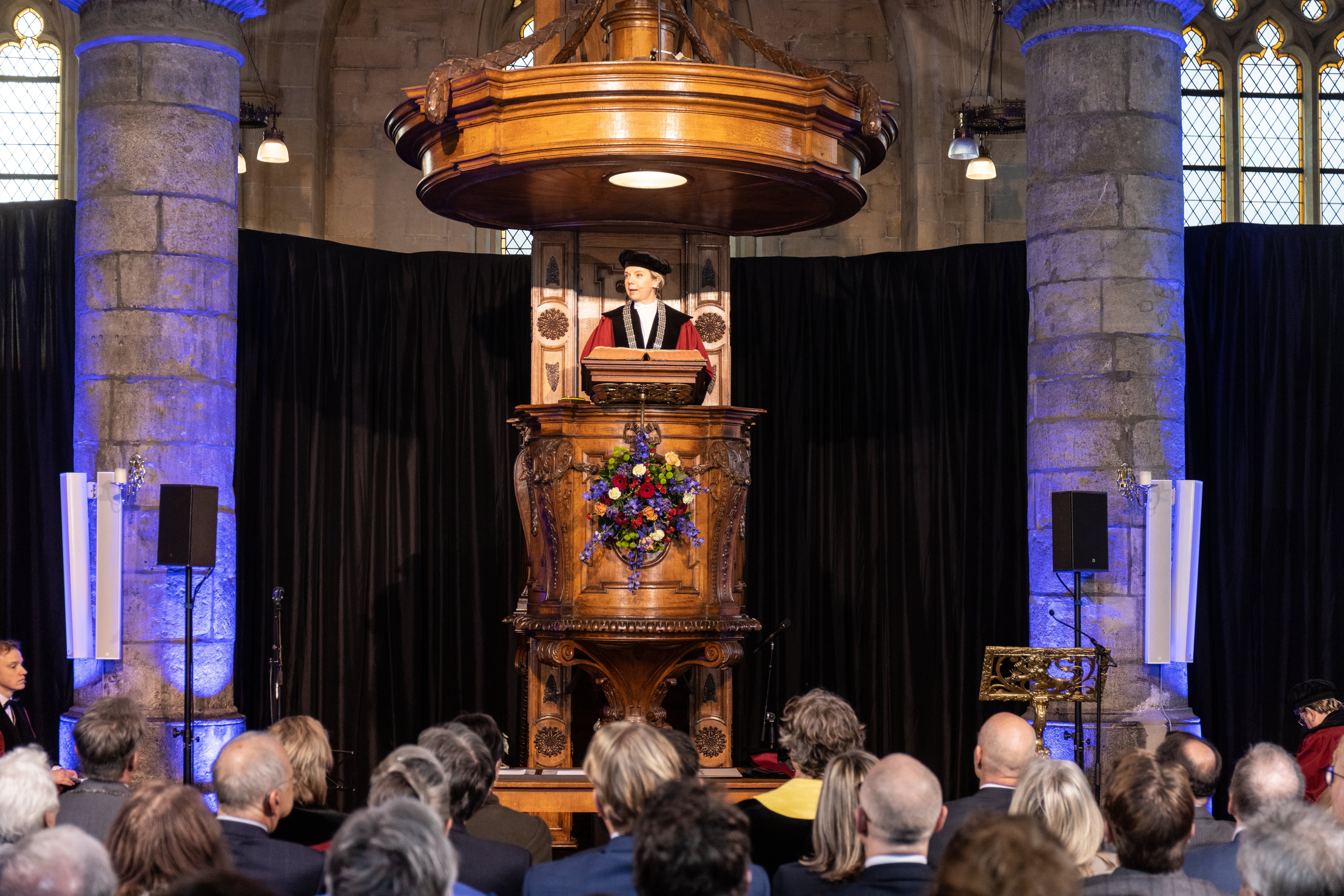 Rector Pamela Habibović holding a speech during the Dies Natalis