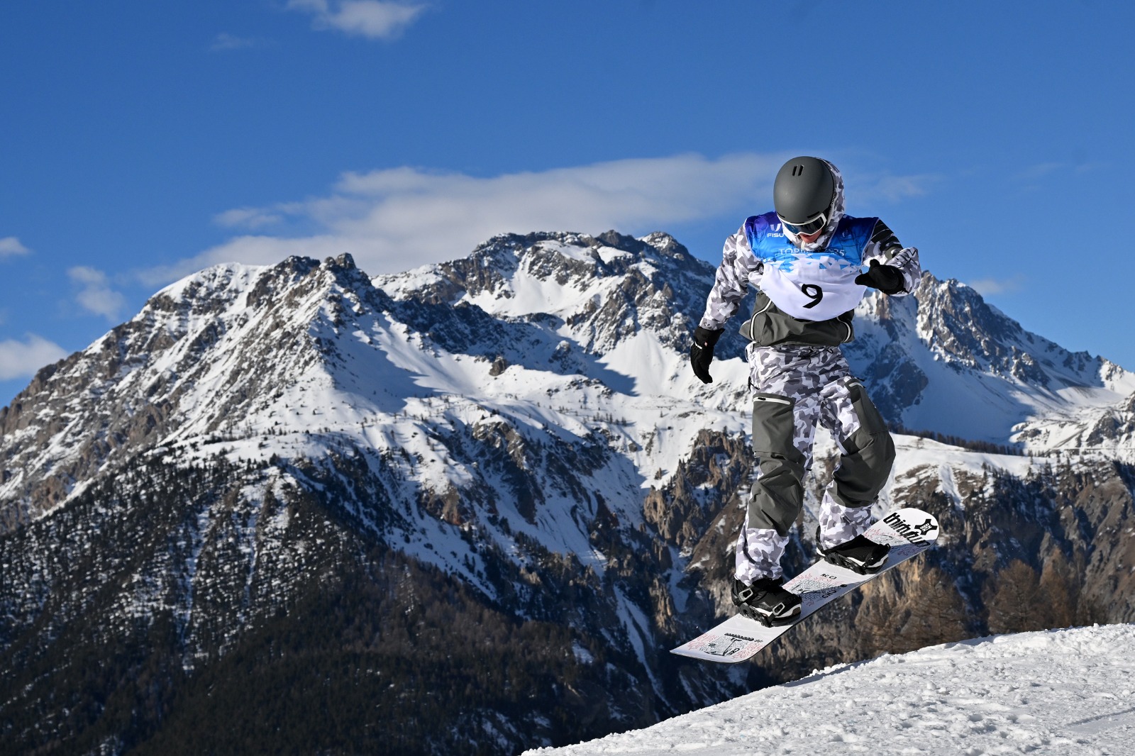 Actiefoto Thom Vogel tijdens finale FISU