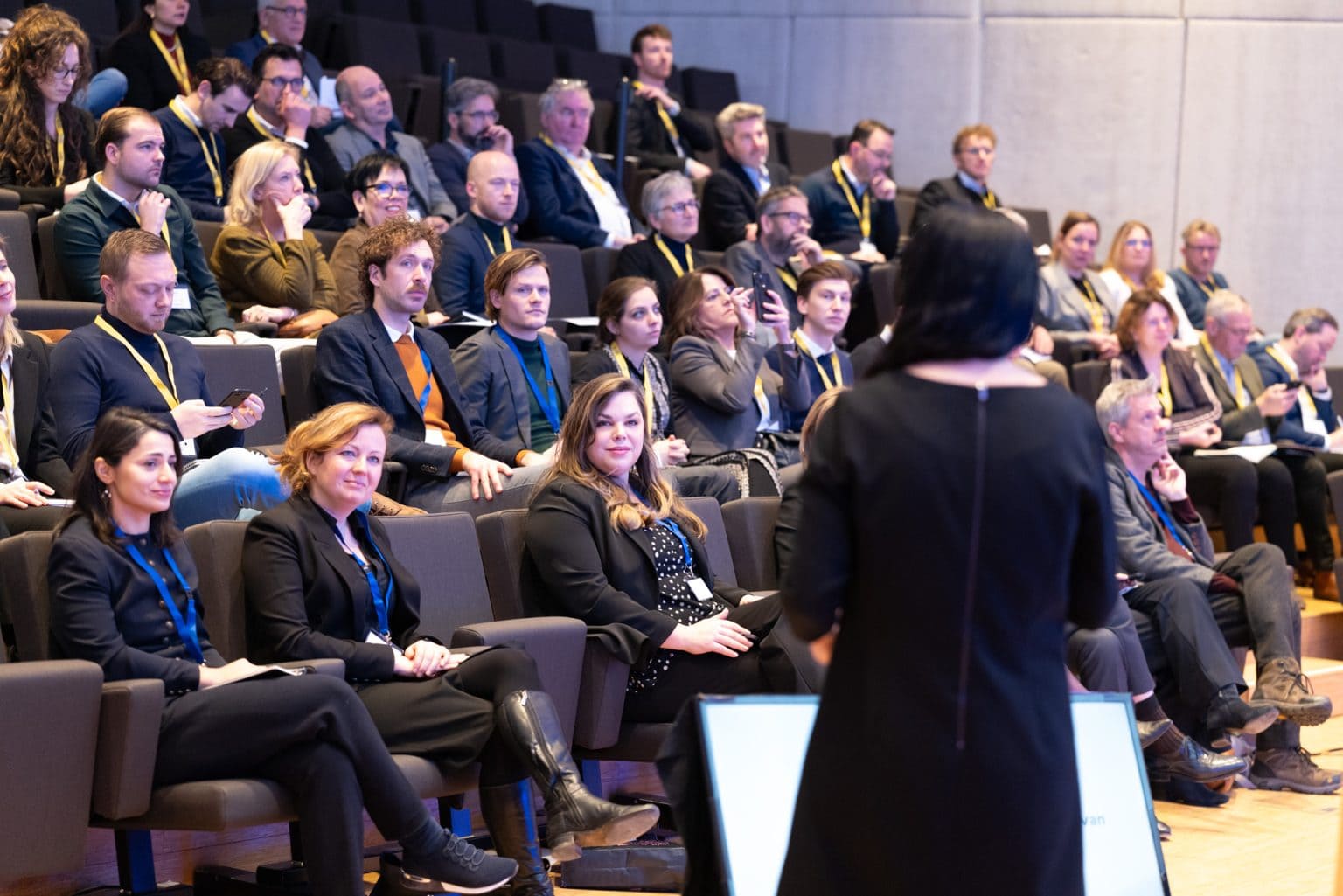 An audience listening at the captains of circularity event