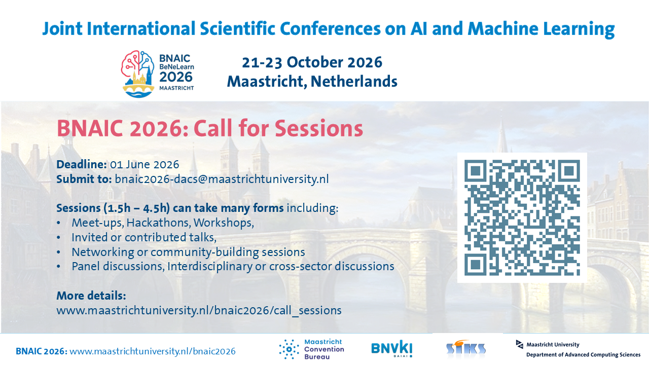 BNAIC 2026 Call for Sessions flyer MCB