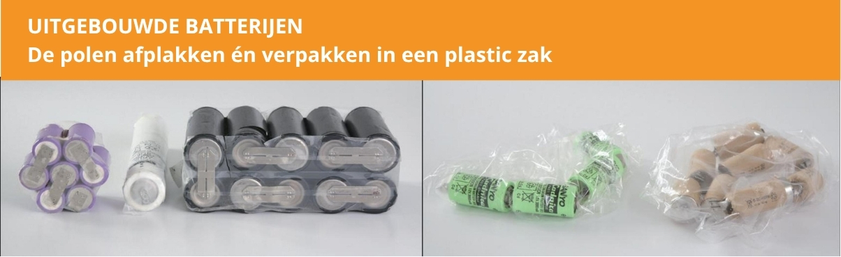 Afgeplakte batterijen