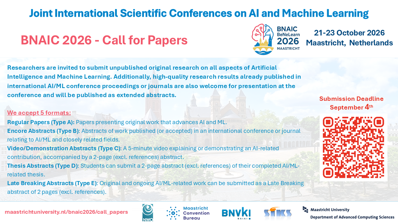 BNAIC 2026 extended deadline