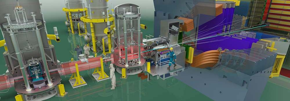 3d render of ETpathfinder and LHCb