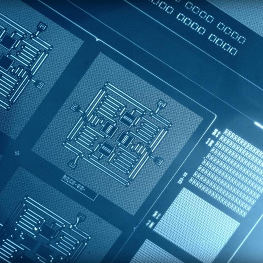 Closeup of electronic circuits