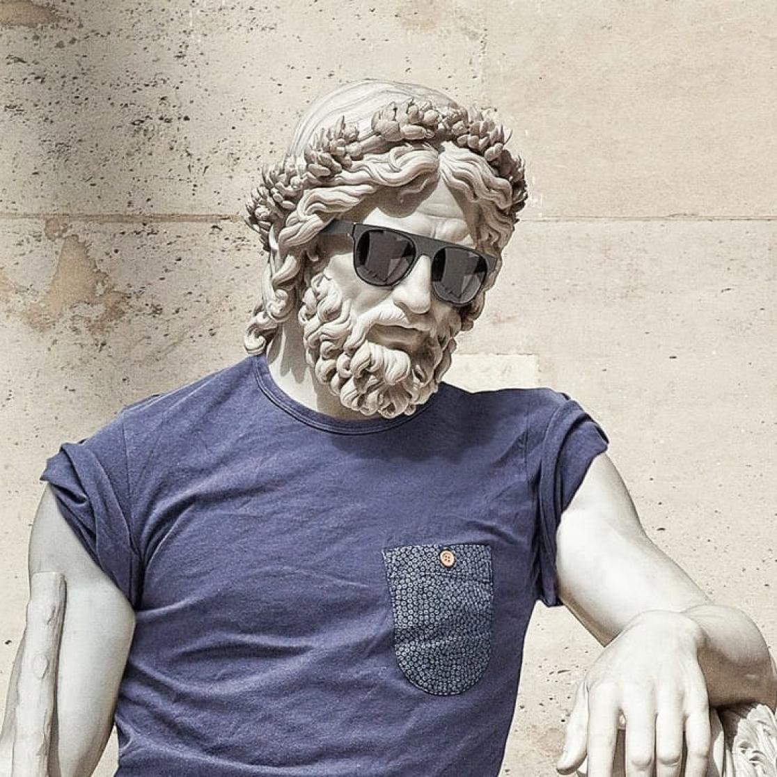 hipster statue