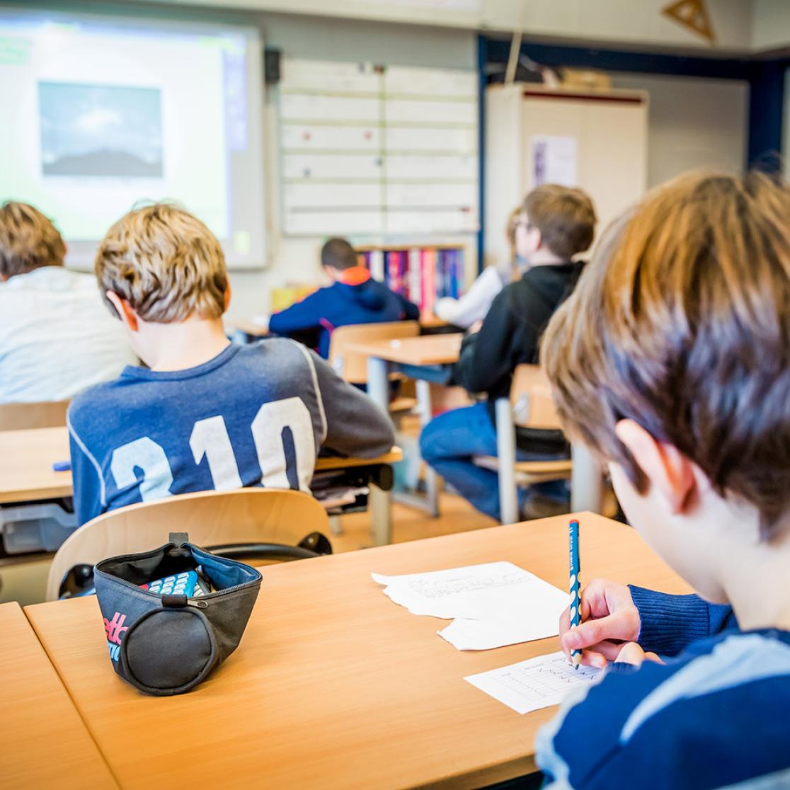 leerlingen in klas