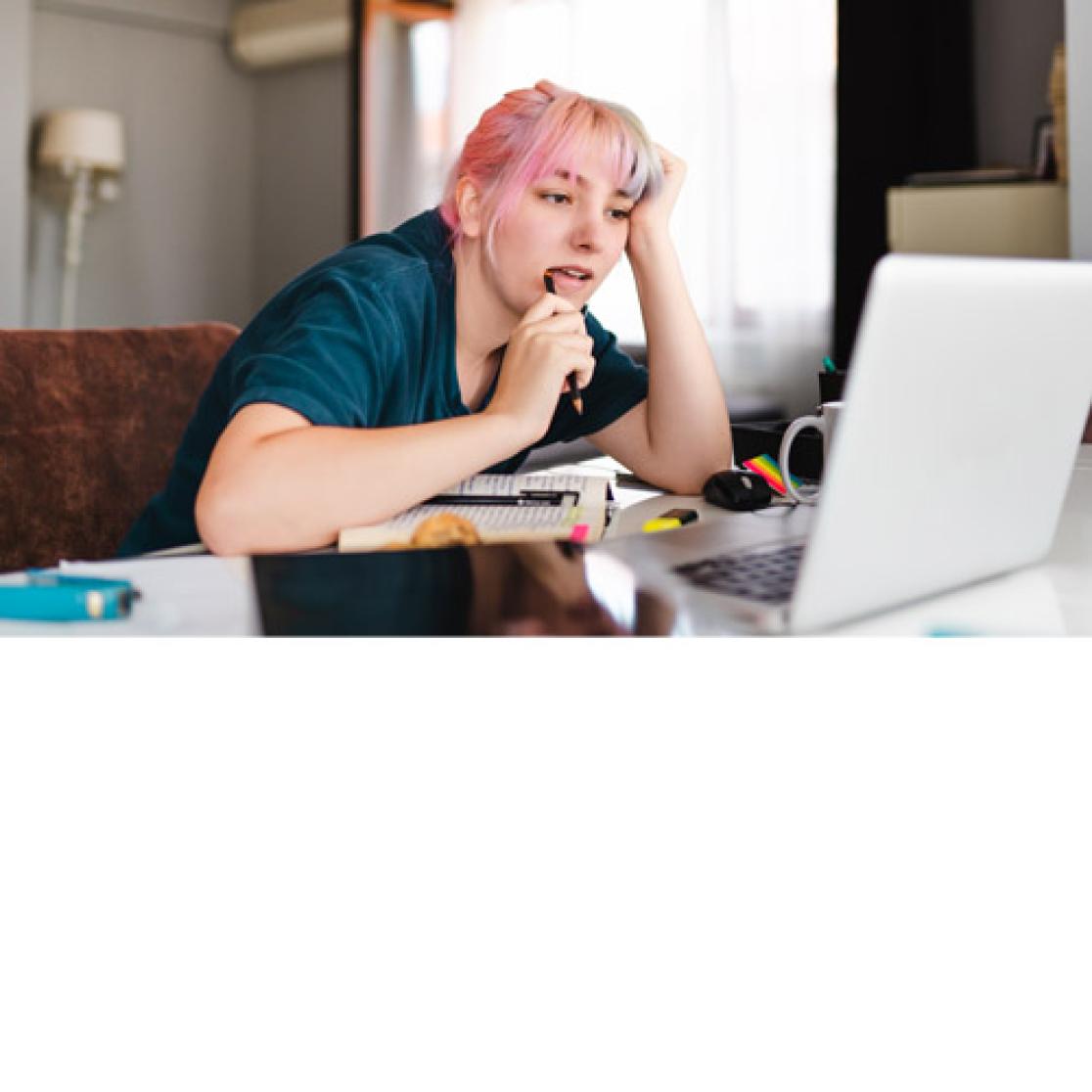 girl with laptop computer