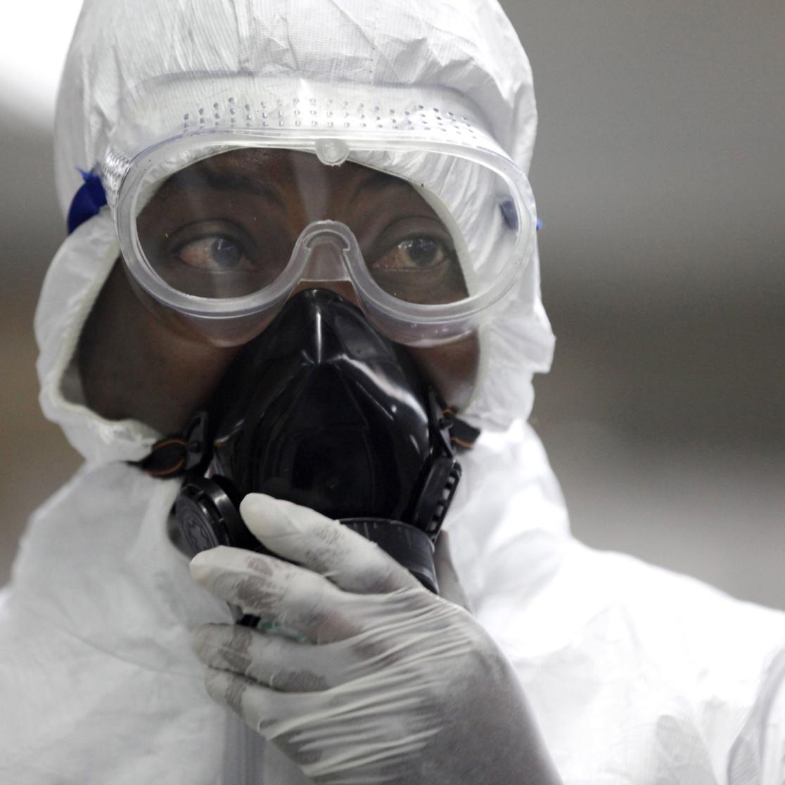 A picture of someone wearing protetive gear.