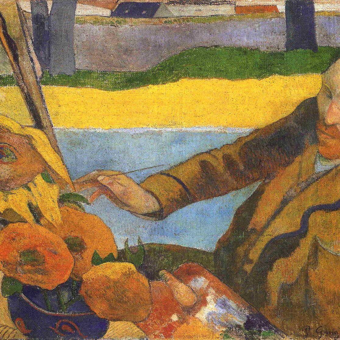 A painting by Gaugin depicting Vincent van Gogh.