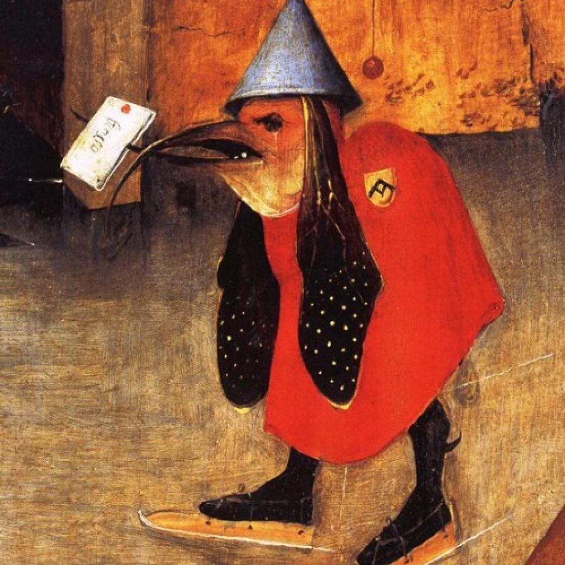 A fragment of a painting by Jeroen Bosch.