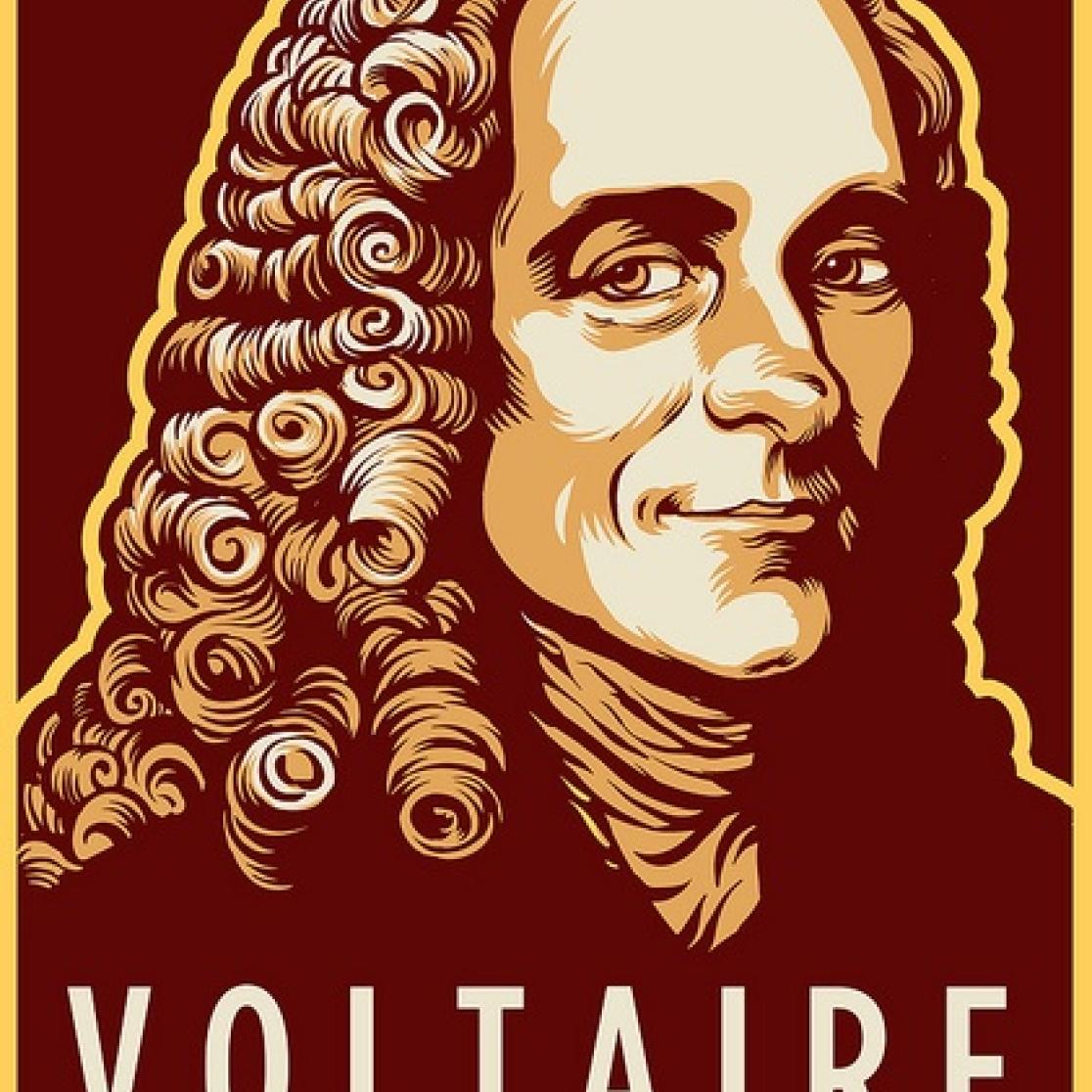 A picture of Voltaire.