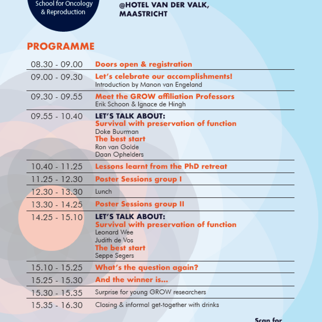Programme GROW Science Day 2023
