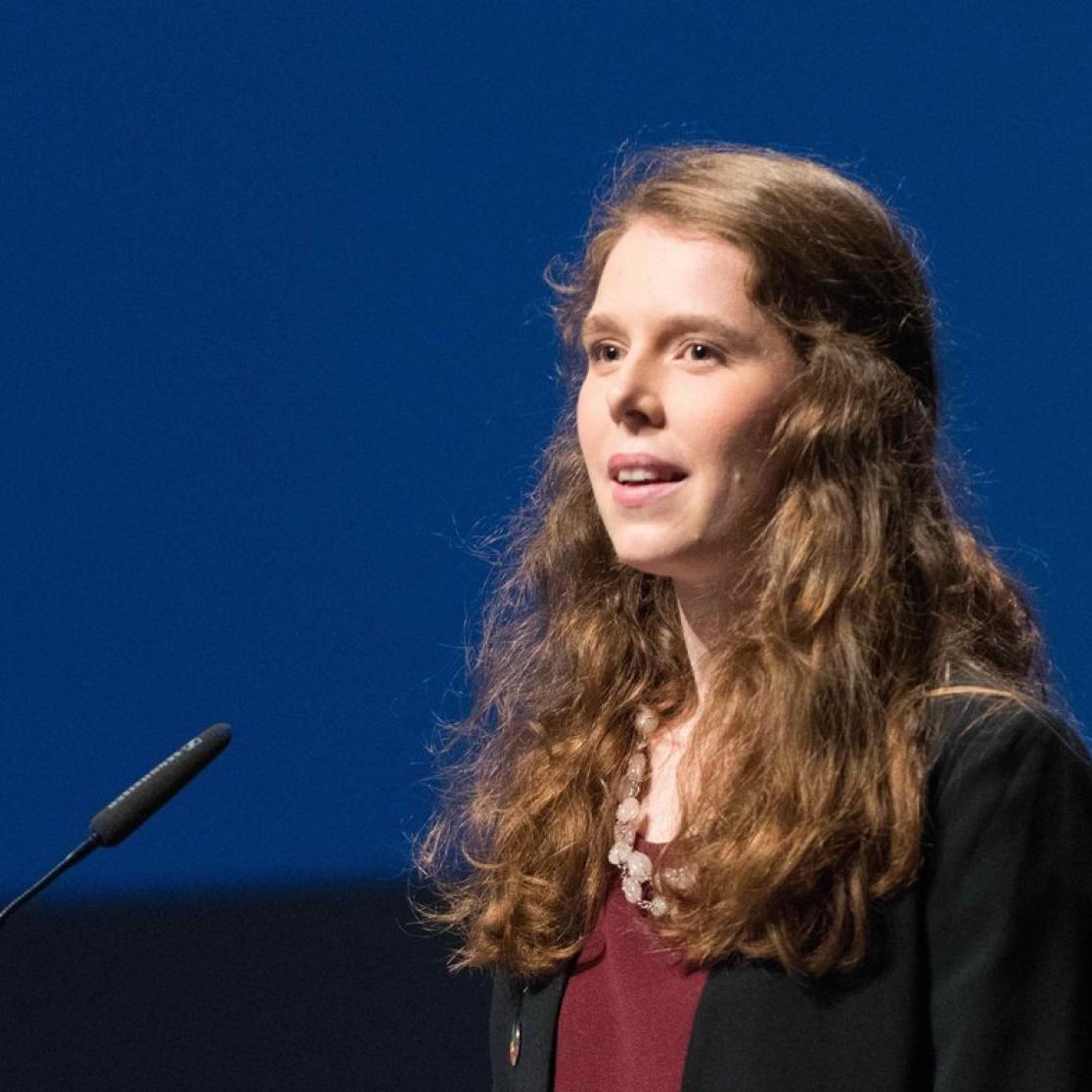 Nora Wilhelm speaking