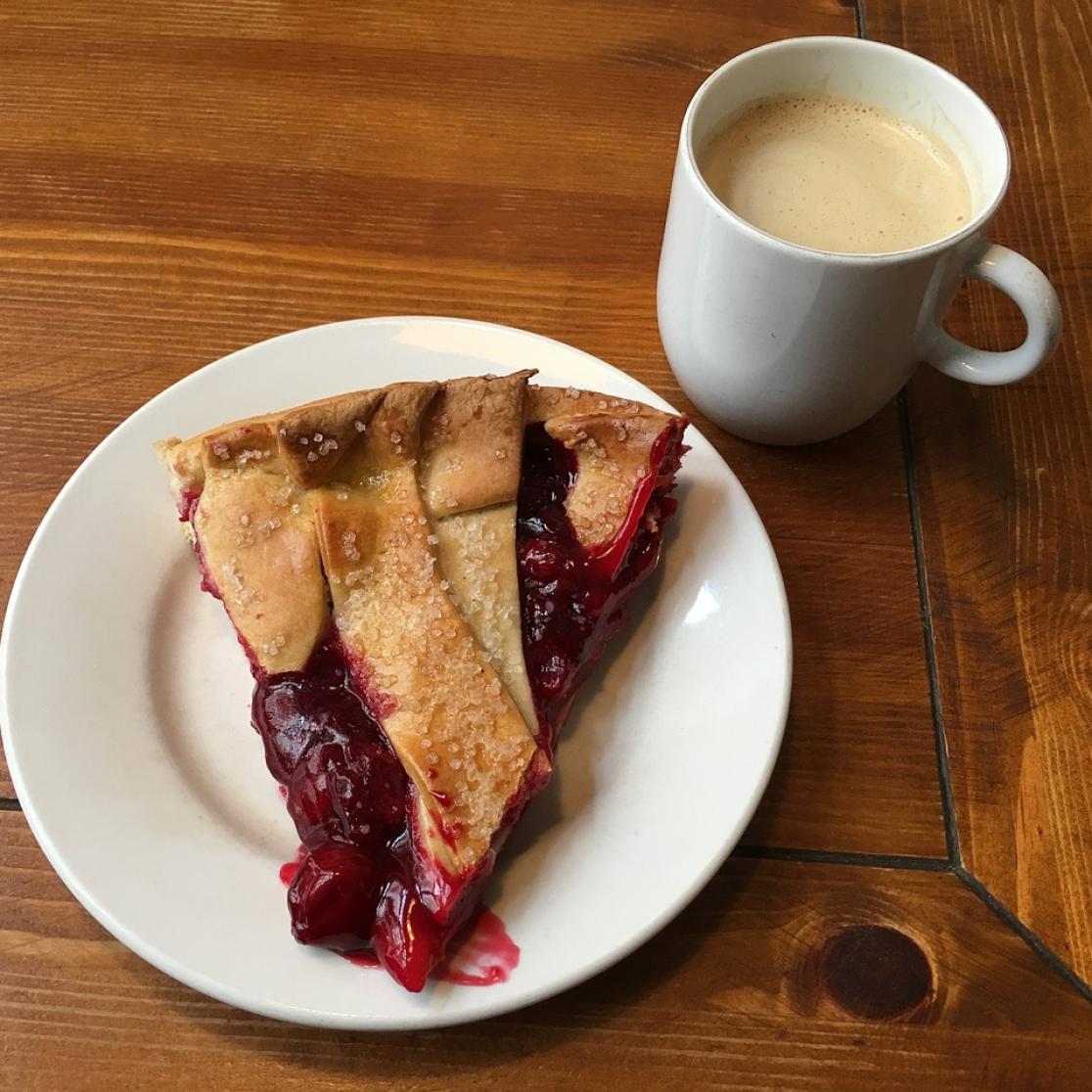 Vlaai met koffie