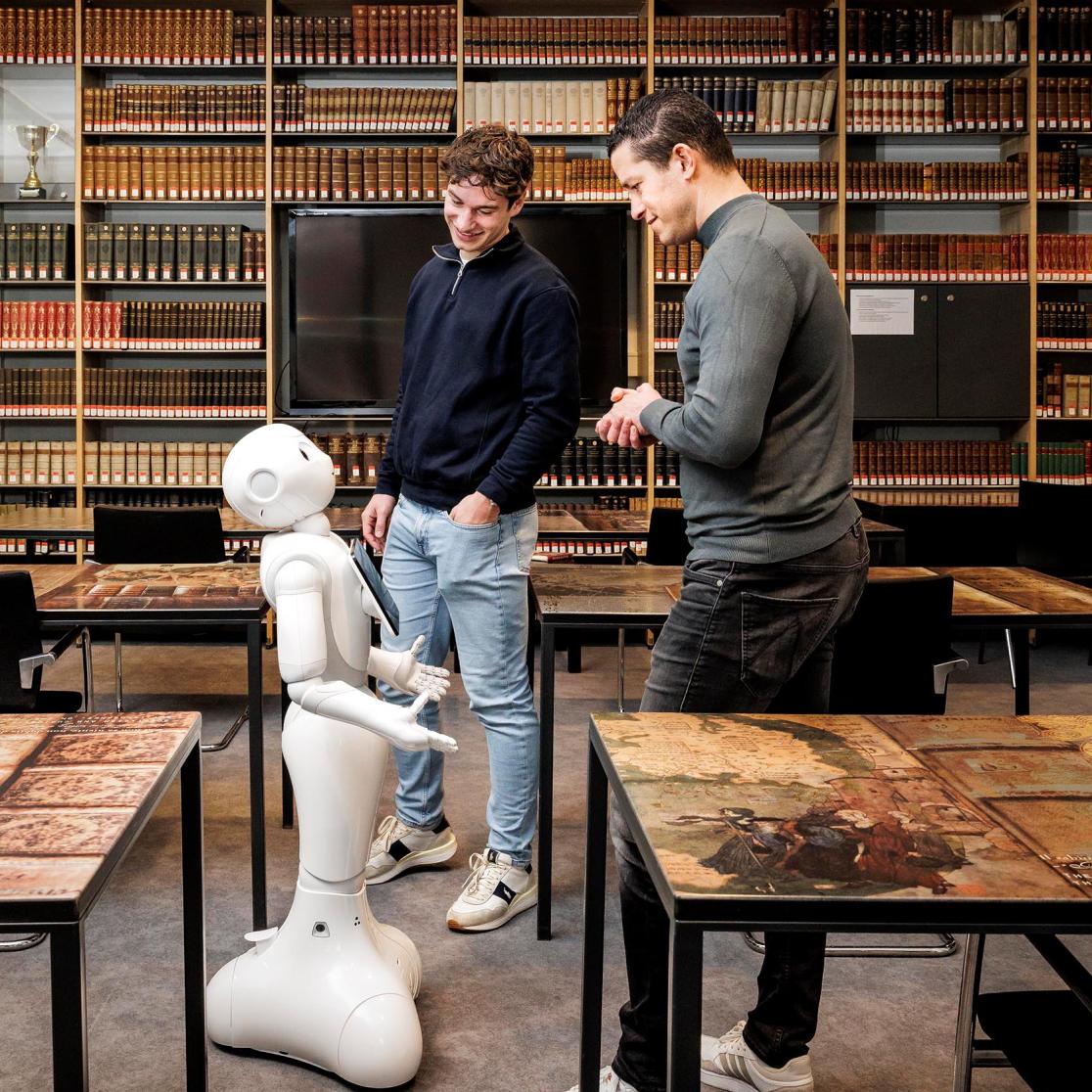 Pepper robot at the University Library