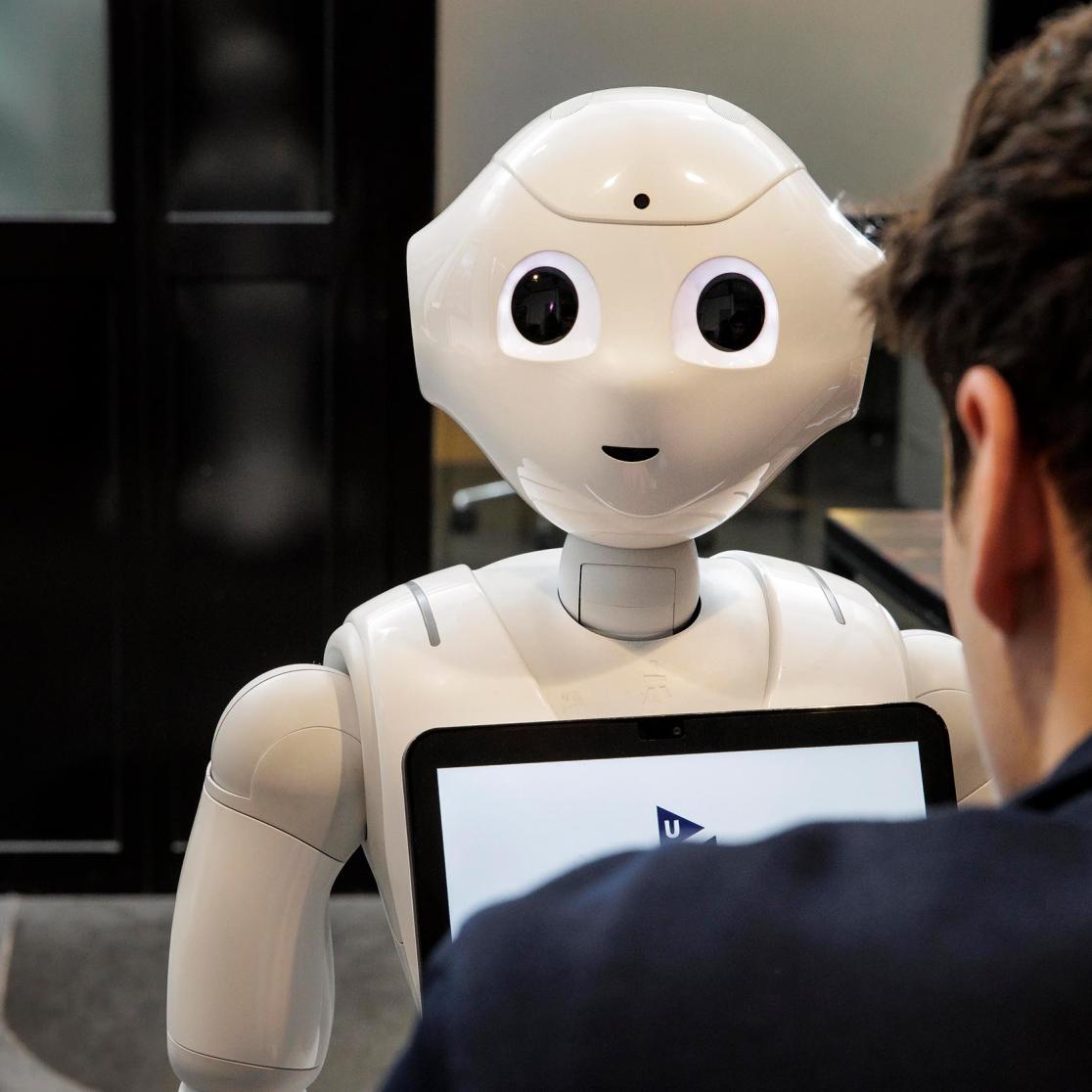 Pepper robot at the University Library