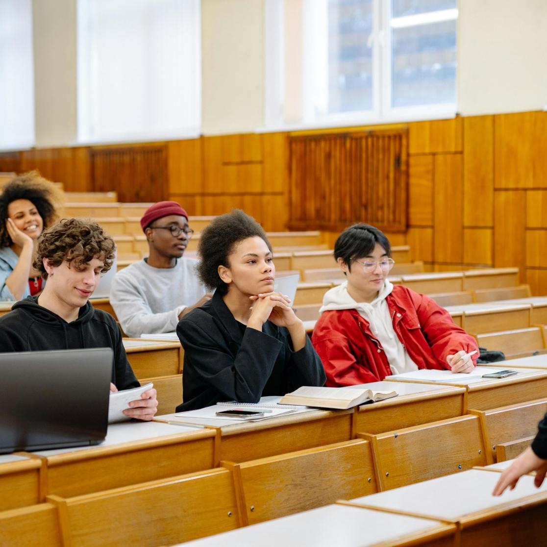 students and professor